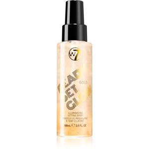 W7 Cosmetics Ready/Set/Glow rozjasňujúci fixačný sprej odtieň Gold 100 ml