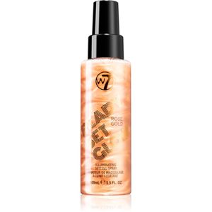 W7 Cosmetics Ready/Set/Glow rozjasňujúci fixačný sprej odtieň Rose Gold 100 ml