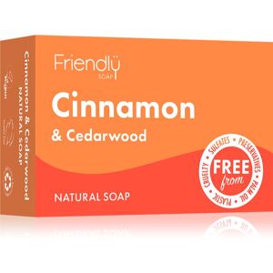 Friendly Soap Natural Soap Cinnamon & Cedarwood prírodné mydlo 95 g