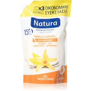 PAPOUTSANIS Natura Vanilla Caramel tekuté mydlo náhradná náplň 750 ml