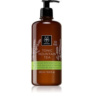 Apivita Tonic Mountain Tea jemný sprchový gel s esenciálnymi olejmi 500 ml