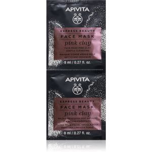 Apivita Express Beauty Pink Clay čistiaca ílová pleťová maska 2 x 8 ml