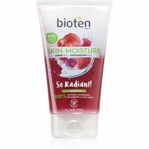Bioten Skin Moisture osviežujúci peeling na tvár pre všetky typy pleti vrátane citlivej s probiotiky, kiwi a semínky z klikvy 150 ml