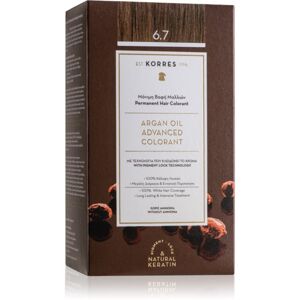 Korres Argan Oil permanentná farba na vlasy s arganovým olejom odtieň 6.7 Cocoa 50 ml