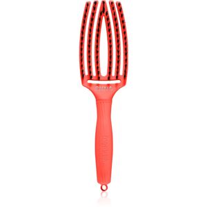 Olivia Garden Fingerbrush L´amour plochá kefa na vlasy Passion Red