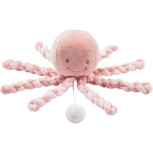 NATTOU Cuddly Octopus PIU PIU plyšová hračka s melódiou Lapidou Old Pink / Light Pink 0 m+ 1 ks