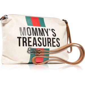 Childhome Mommy's Treasures Clutch púzdro Off White Stripes Green/Red 1 ks