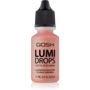 Gosh Lumi Drops tekutý rozjasňovač odtieň 004 Peach 15 ml