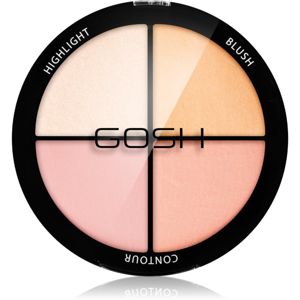 Gosh Strobe'n Glow kontúrovacia a rozjasňujúca paleta odtieň 002 Blush 15 g