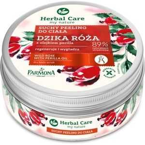 Farmona Herbal Care Wild Rose vyhladzujúci telový peeling s regeneračným účinkom 220 g