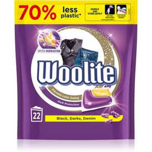 Woolite Darks, Denim & Black kapsuly na pranie s keratínom 22 ks