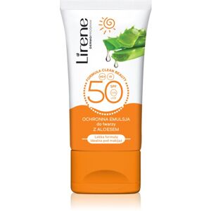 Lirene Sun care ochranná denná emulzia na tvár a dekolt aloe vera spf 50 50 ml