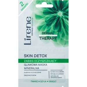 Lirene Dermal Therapy Skin Detox minerálna čistiaca ílová maska pre mastnú a zmiešanú pleť 2 x 6 ml