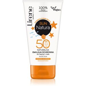 Lirene Sun Natura hydratačná a ochranná emulzia na tvár a telo SPF 50 120 ml