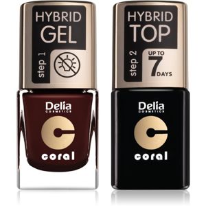 Delia Cosmetics Coral Nail Enamel Hybrid Gel výhodné balenie na nechty pre ženy odstín 11