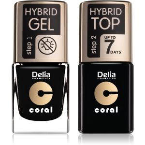 Delia Cosmetics Coral Nail Enamel Hybrid Gel sada odstín 26 pre ženy