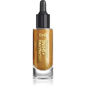 Delia Cosmetics Bronzing & Shine Shape Defined trblietavý suchý olej na tvár a telo 20 ml