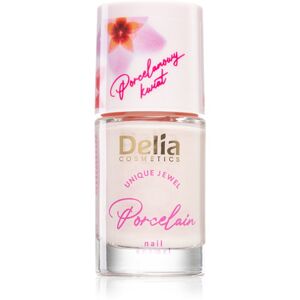 Delia Cosmetics Porcelain lak na nechty 2 v 1 odtieň 04 Beige 11 ml