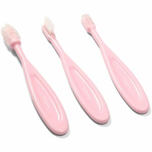 BabyOno Toothbrush zubná kefka pre deti Pink 3 ks