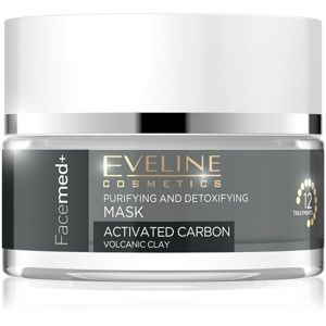 Eveline Cosmetics FaceMed+ čistiaca a detoxikačná maska s aktívnym uhlím 50 ml
