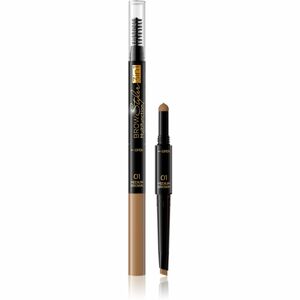 Eveline Cosmetics Brow Styler precízna ceruzka na obočie 3v1 odtieň 01 Medium Brown 1,2 g