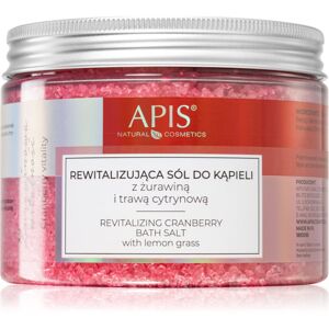 Apis Natural Cosmetics Cranberry Vitality relaxačná soľ do kúpeľa s minerálmi z Mŕtveho mora 650 g