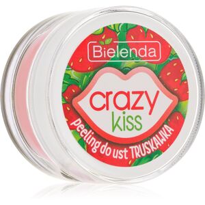 Bielenda Crazy Kiss Strawberry zjemňujúci cukrový peeling na pery 15 g