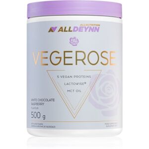 Allnutrition Alldeynn Vegerose vegánsky proteín s probiotikami príchuť White Chocolate & Raspberry 500 g