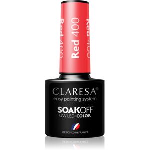 Claresa SoakOff UV/LED Color Rainbow Explosion gélový lak na nechty odtieň Red 400 5 g