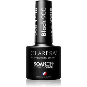 Claresa SoakOff UV/LED Color Black gélový lak na nechty odtieň 900 5 g