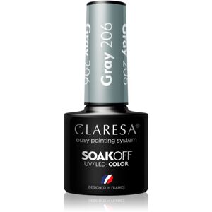 Claresa SoakOff UV/LED Color Savanna Vibes gélový lak na nechty odtieň Gray 206 5 g