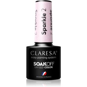 Claresa SoakOff UV/LED Color Sparkle gélový lak na nechty odtieň 2 5 g