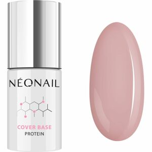 NeoNail Cover Base Protein podkladový a vrchný lak pre gélové nechty odtieň Natural Nude 7,2 ml