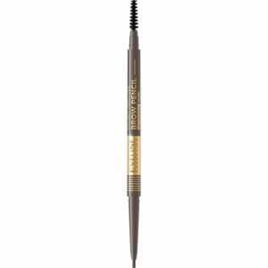 Eveline Cosmetics Micro Precise vodeodolná ceruzka na obočie s kefkou 2 v 1 odtieň 01 Taupe 4 g