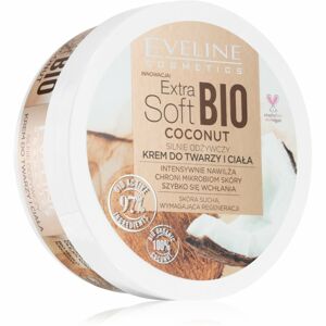 Eveline Cosmetics Extra Soft Bio Kokos výživný telový krém pre suchú až veľmi suchú pokožku s kokosovým olejom 175 ml