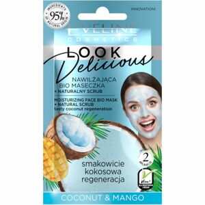 Eveline Cosmetics Look Delicious Coconut & Mango intenzívne hydratačná a výživná maska s peelingovým efektom 10 ml