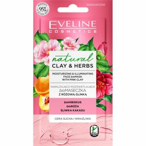 Eveline Cosmetics Natural Clay & Herbs rozjasňujúca hydratačná maska s ílom 8 ml