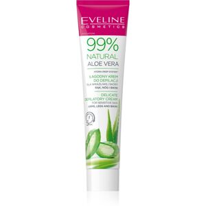 Eveline Cosmetics 99% Natural Aloe Vera upokojujúci depilačný krém línia bikín a podpazušia 125 ml