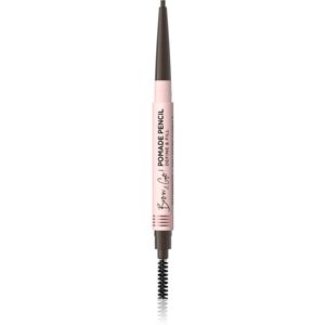Eveline Cosmetics Brow & Go! vodeodolná ceruzka na obočie s kefkou 2 v 1 odtieň Dark Brown 4 g
