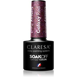 Claresa SoakOff UV/LED Color Galaxy gélový lak na nechty odtieň Red 5 g