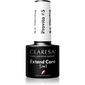 Claresa Extend Care 5 in 1 Provita podkladový lak pre gélové nechty s regeneračným účinkom odtieň #5 5 g