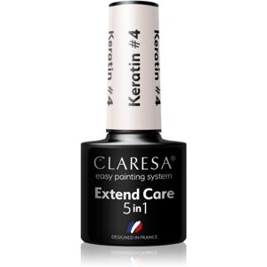 Claresa Extend Care 5 in 1 Keratin podkladový lak pre gélové nechty s vyživujúcim účinkom odtieň #4 5 g