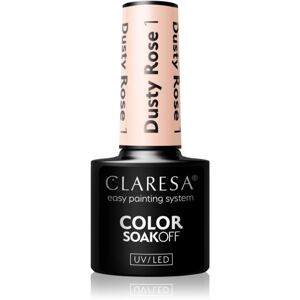 Claresa SoakOff UV/LED Color Dusty Rose gélový lak na nechty odtieň 1 5 g