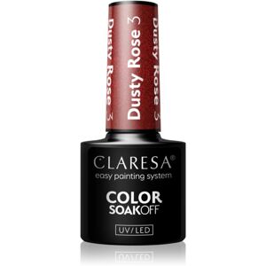 Claresa SoakOff UV/LED Color Dusty Rose gélový lak na nechty odtieň 3 5 g