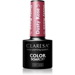 Claresa SoakOff UV/LED Color Dusty Rose gélový lak na nechty odtieň 5 5 g