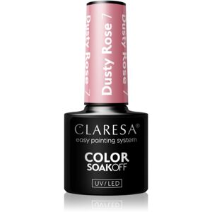 Claresa SoakOff UV/LED Color Dusty Rose gélový lak na nechty odtieň 7 5 g