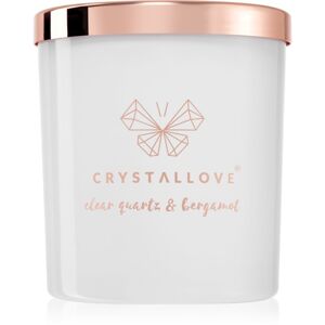 Crystallove Crystalized Scented Candle Clear Quartz & Bergamot vonná sviečka 220 g