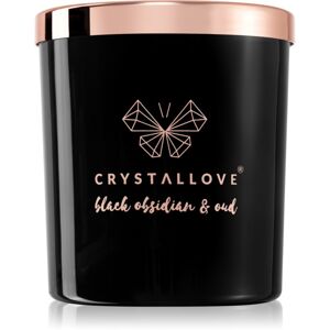 Crystallove Crystalized Scented Candle Black Obsidian & Oud vonná sviečka 220 g