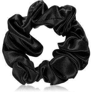 Crystallove Silk Scrunchie hodvábna gumička do vlasov Black 1 ks