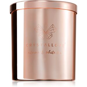 Crystallove Crystalized Scented Candle Citrine & White Tea vonná sviečka 220 g